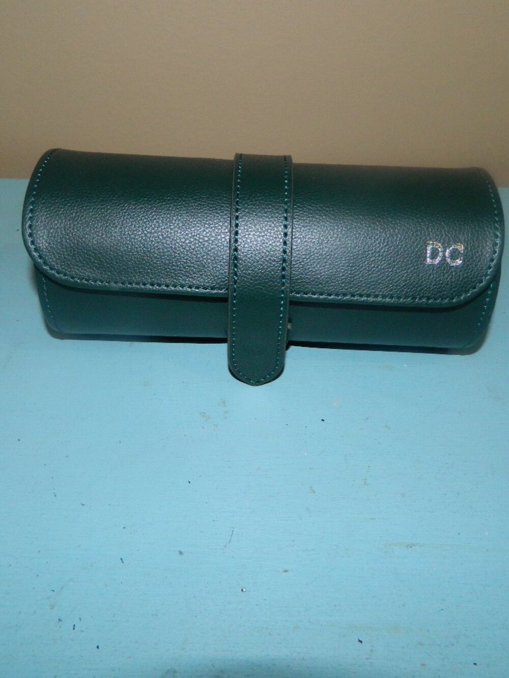 Mark & Graham Travel Watch Roll Forest Green "DC" Mono